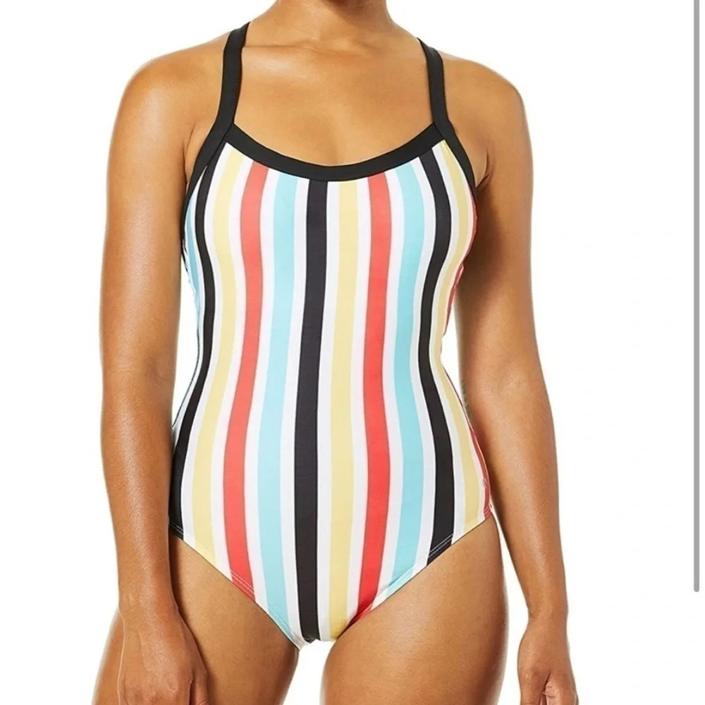 NEXT. Morning Routine One Piece Swimsuit. NWT. Size XL. Striped, slimming,classy - Picture 2 of 9